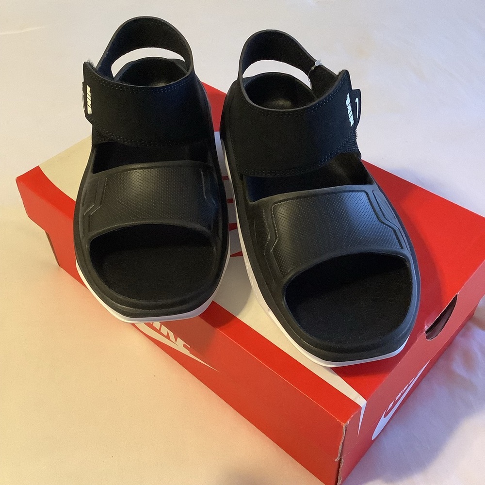 Black Sandals with Velcro Strap - Picture 7 of 11